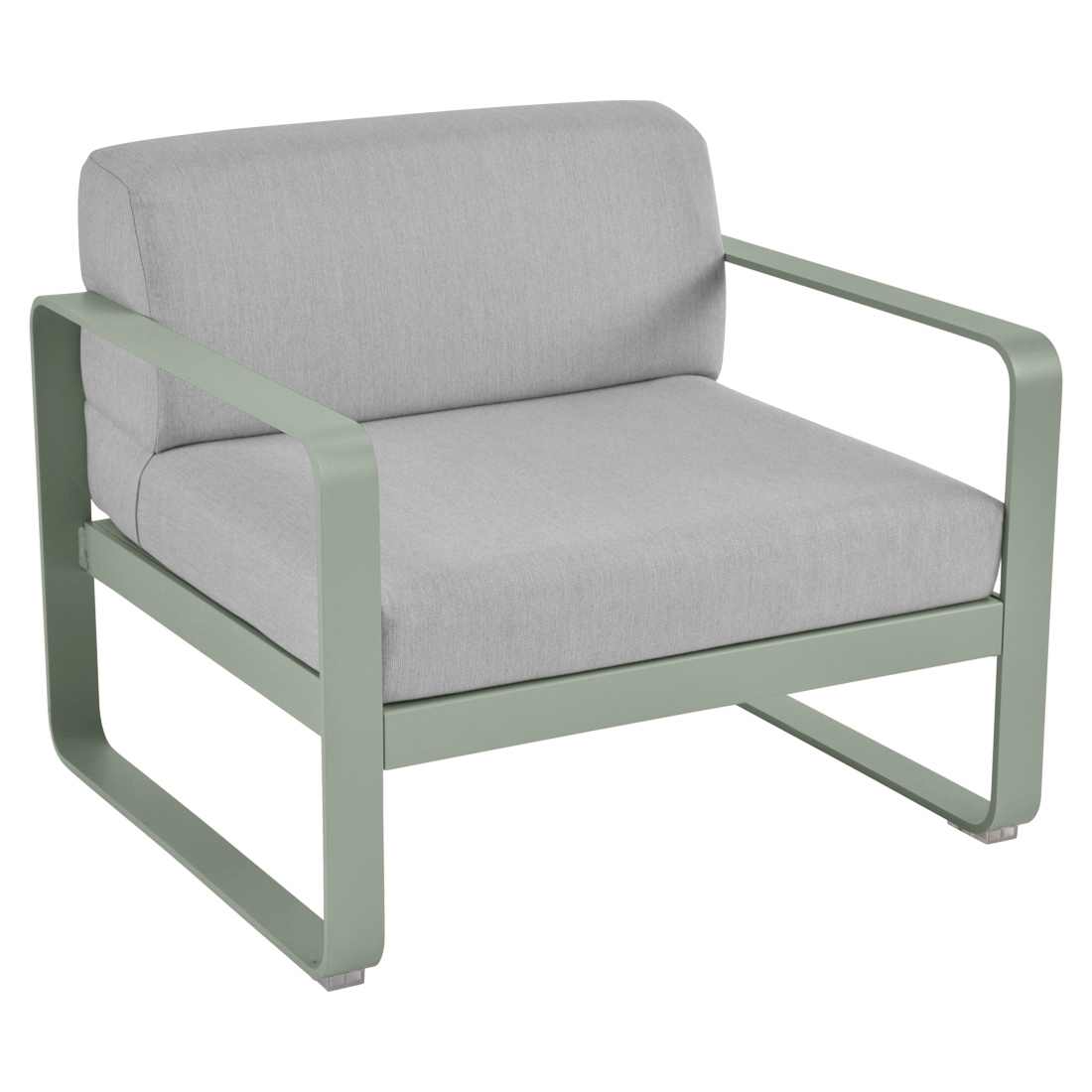 Fauteuil Bellevie — Cactus · Gris flanelle