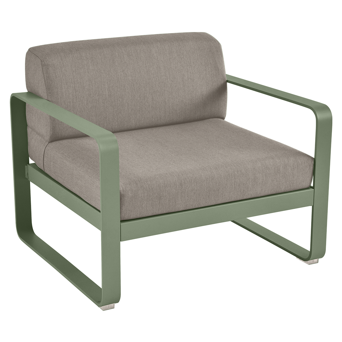 Fauteuil Bellevie — Cactus · Taupe grisé