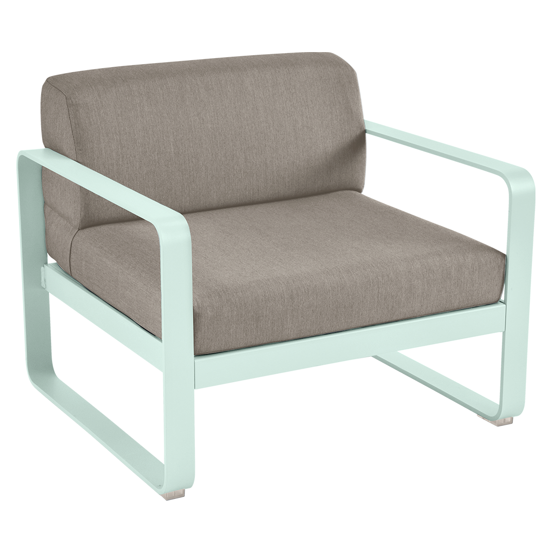 Fauteuil Bellevie — Menthe glaciale · Taupe grisé