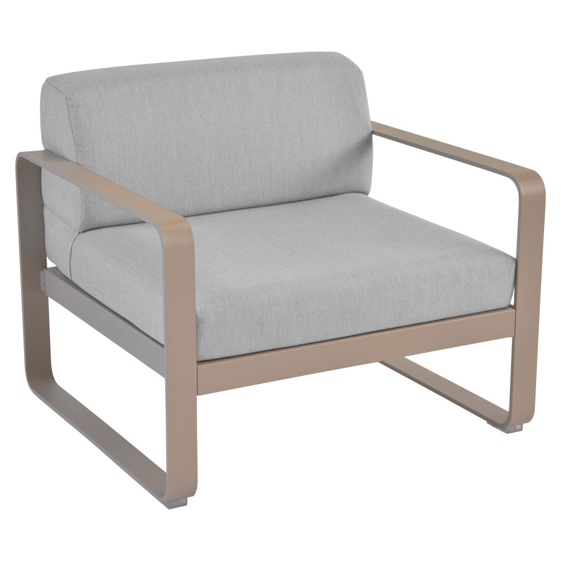 Fauteuil Bellevie — Muscade · Gris flanelle