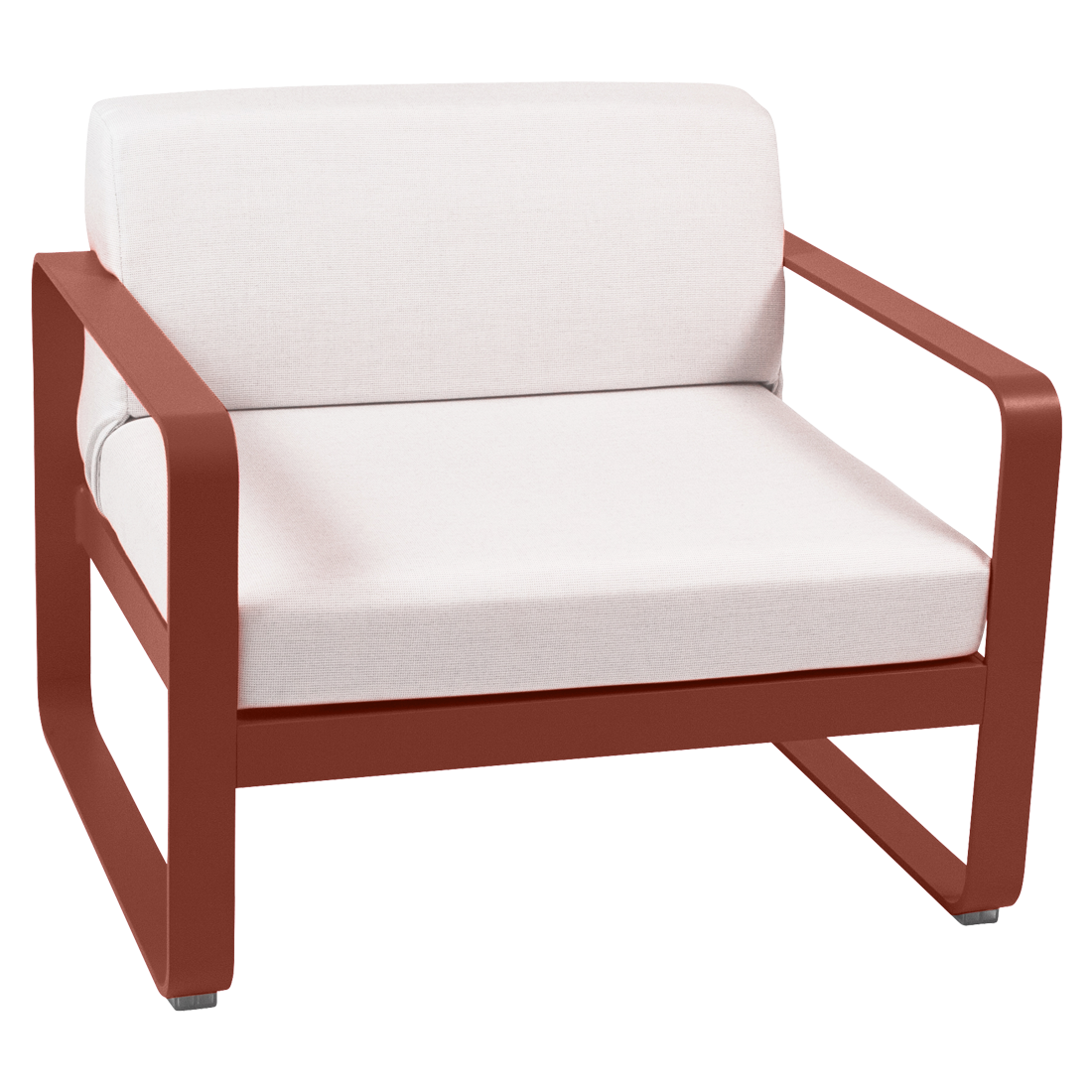 Fauteuil Bellevie — Ocre rouge · Blanc grisé