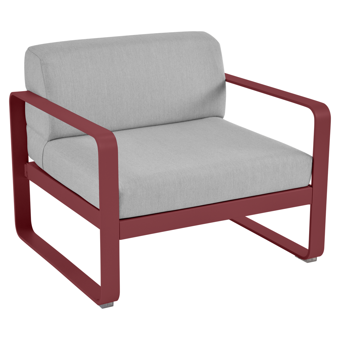 Fauteuil Bellevie — Piment · Gris flanelle