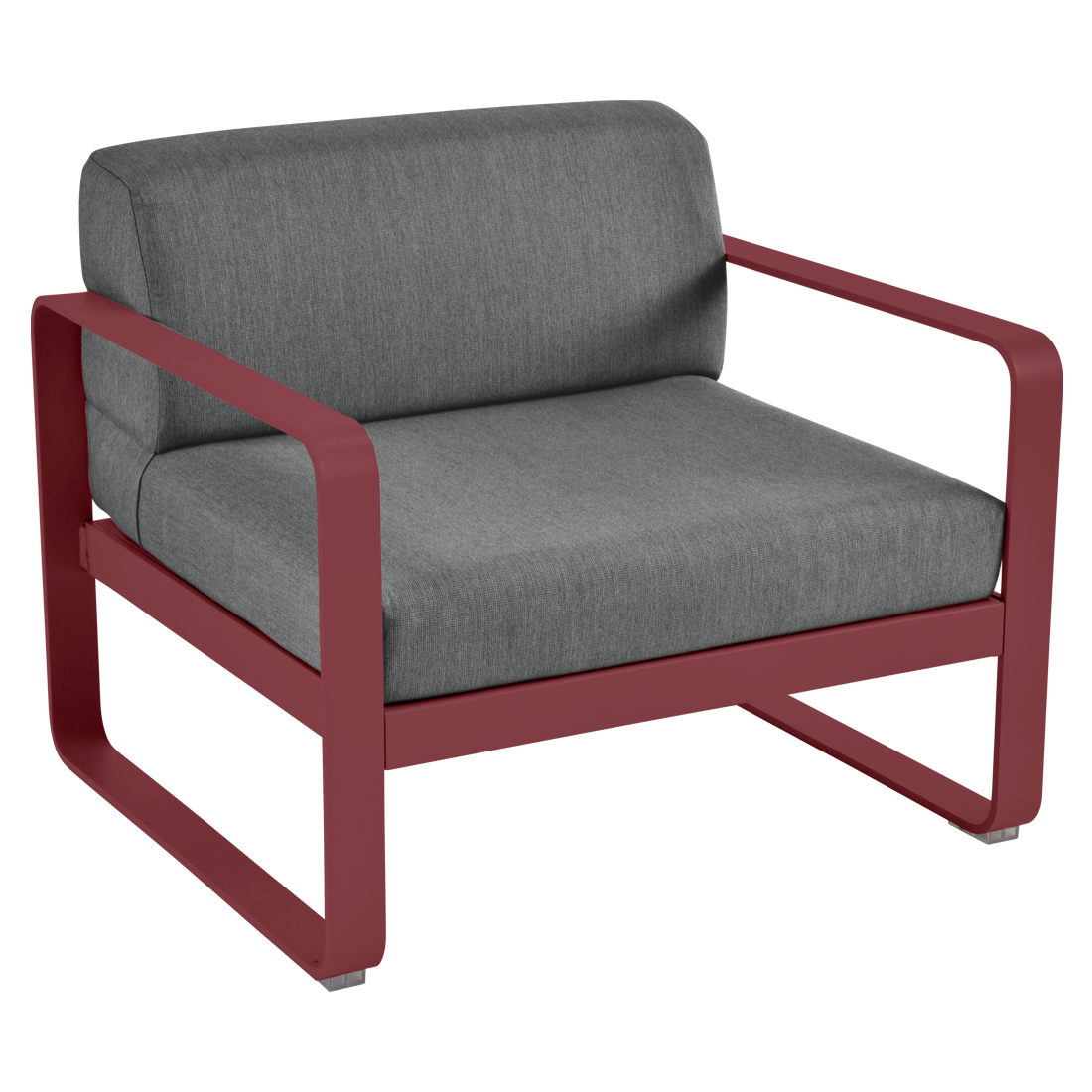 Fauteuil Bellevie — Piment · Gris graphite