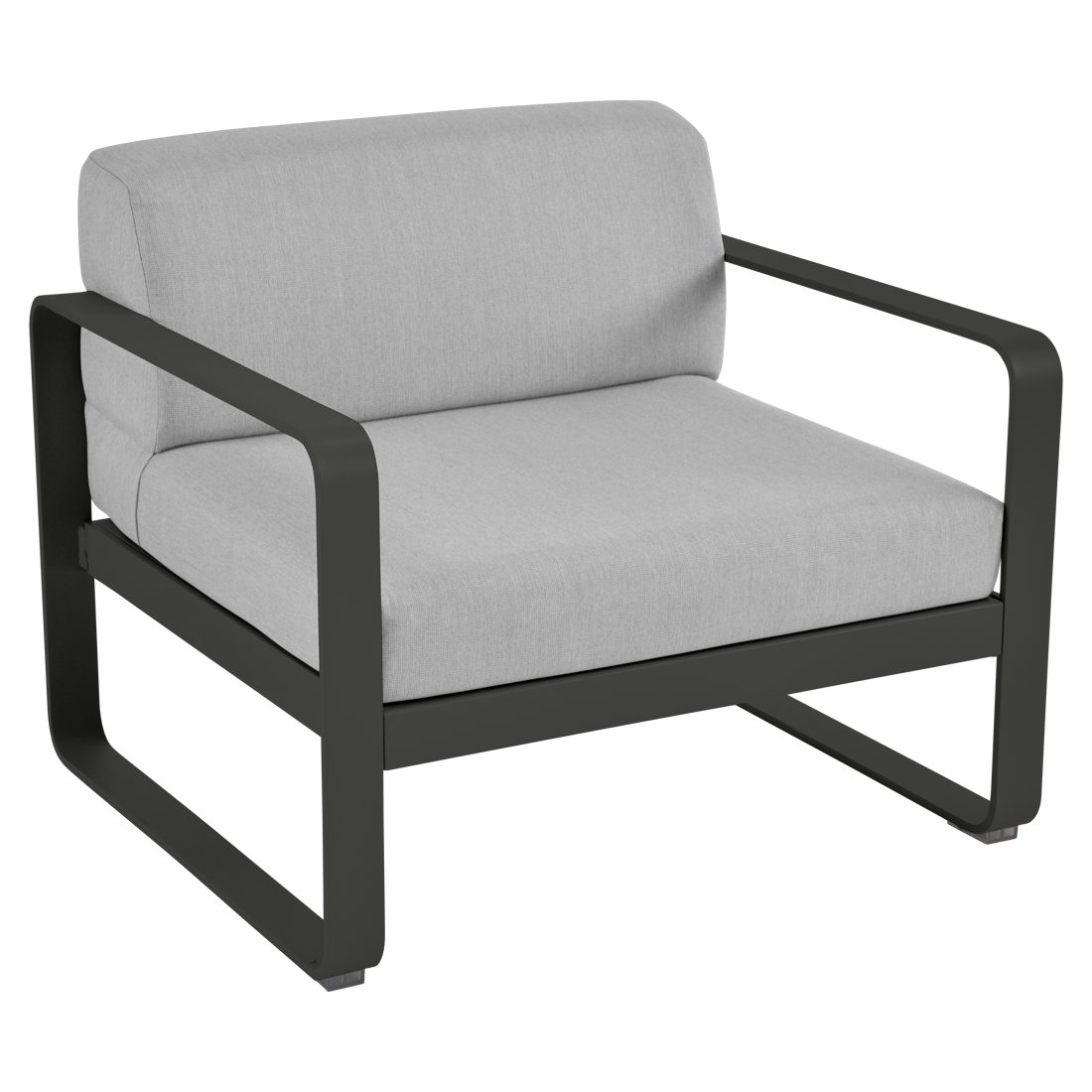 Fauteuil Bellevie — Réglisse · Gris flanelle