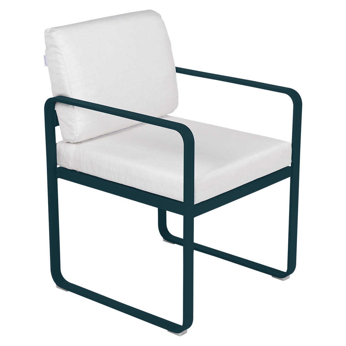 Fauteuil Bellevie Repas — Bleu acapulco · Blanc grisé