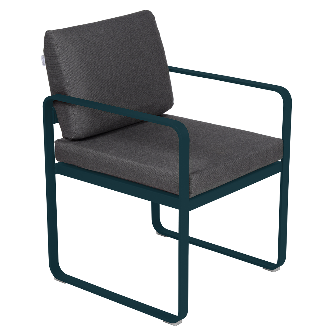 Fauteuil Bellevie Repas — Bleu acapulco · Gris graphite