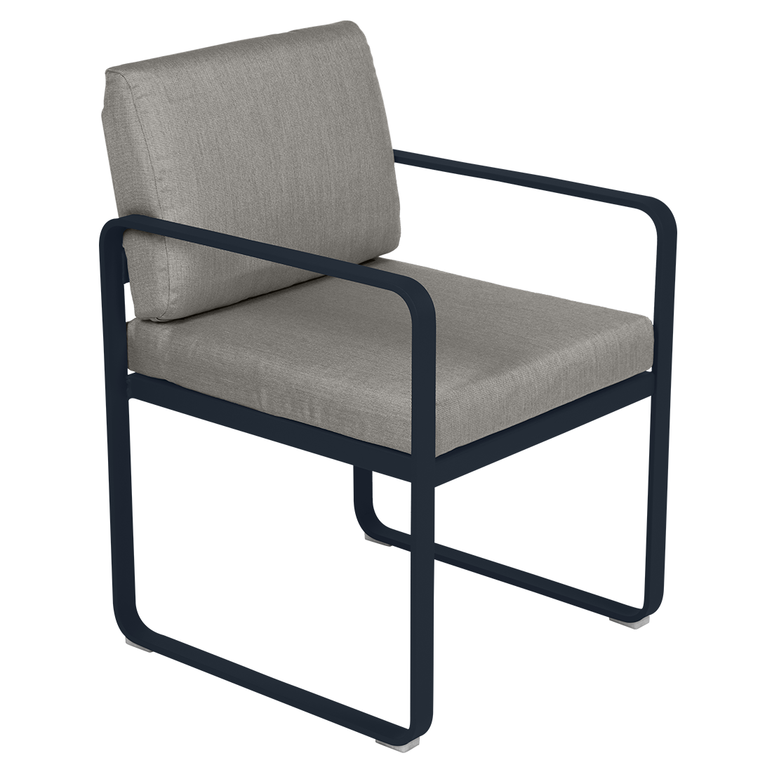 Fauteuil Bellevie Repas — Bleu abysse · Taupe grisé