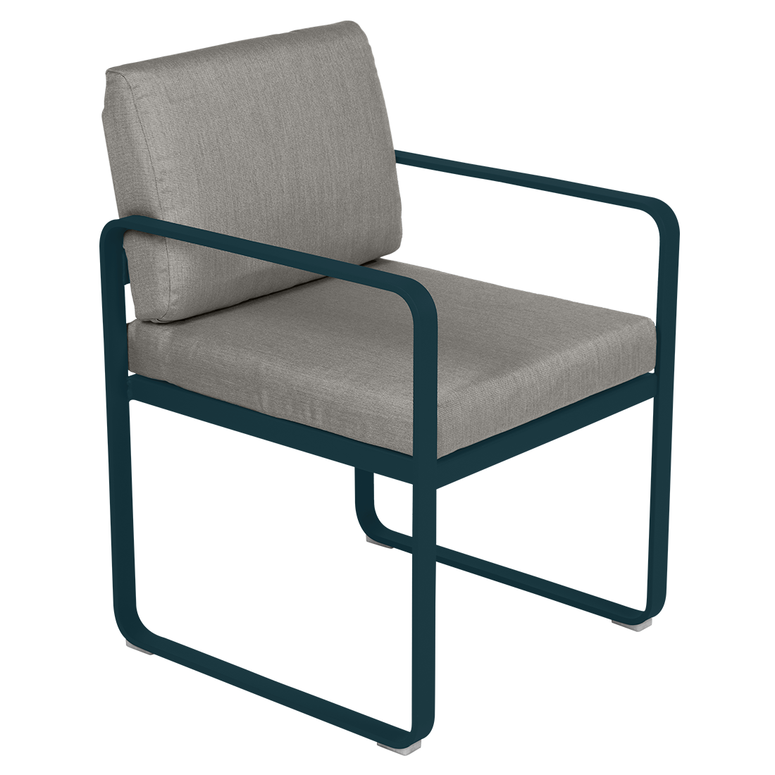 Fauteuil Bellevie Repas — Bleu acapulco · Taupe grisé