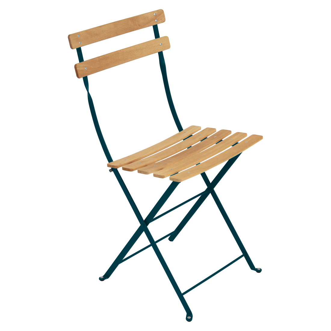 Chaise Bistro Naturel — Bleu acapulco