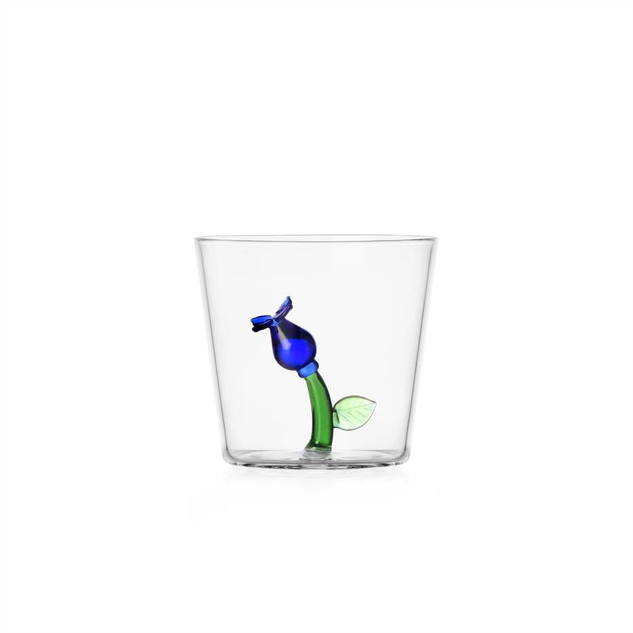 Verre à eau Botanica — Blue Flower Inside