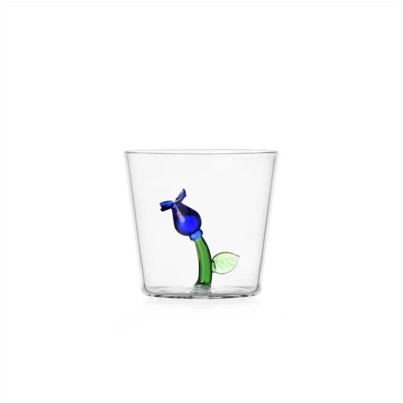 Verre à eau Botanica — Blue Flower Inside
