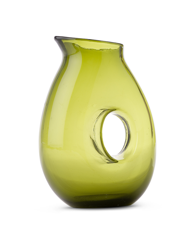 Pichet With Hole, olive green