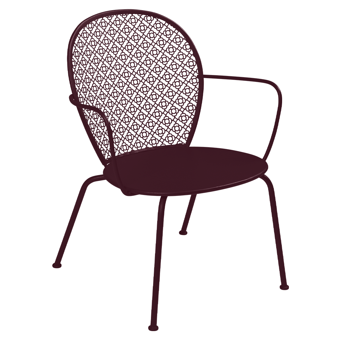Fauteuil Lorette Bas — Cerise noire