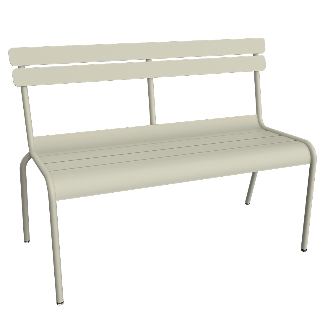 Banc Luxembourg À Dossier 2/3 places — Gris argile