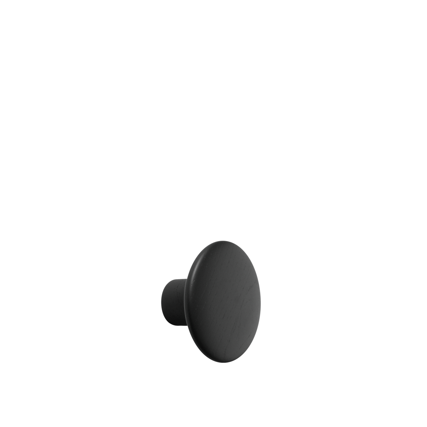 Patère The Dots Wood Ø 9 cm Noir