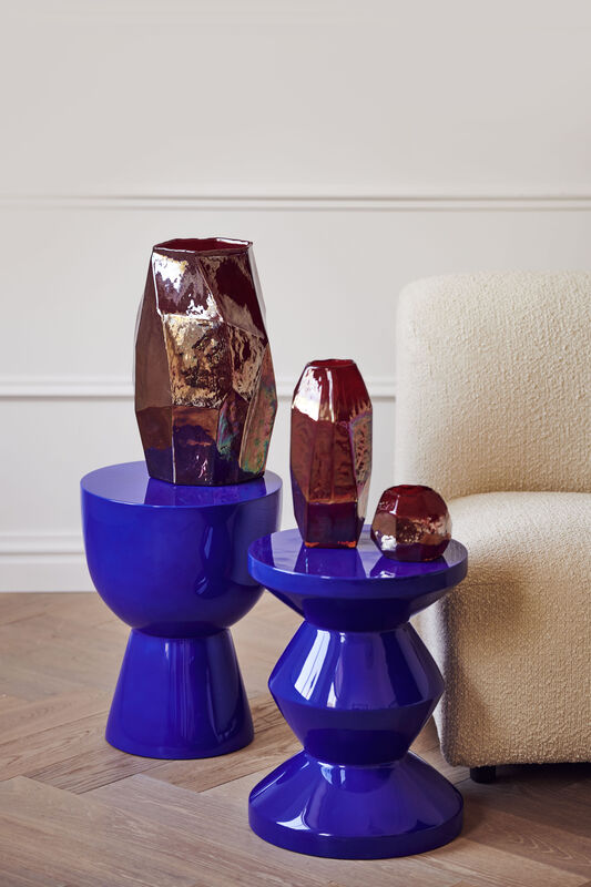 Tabouret Zig Zag, dark blue