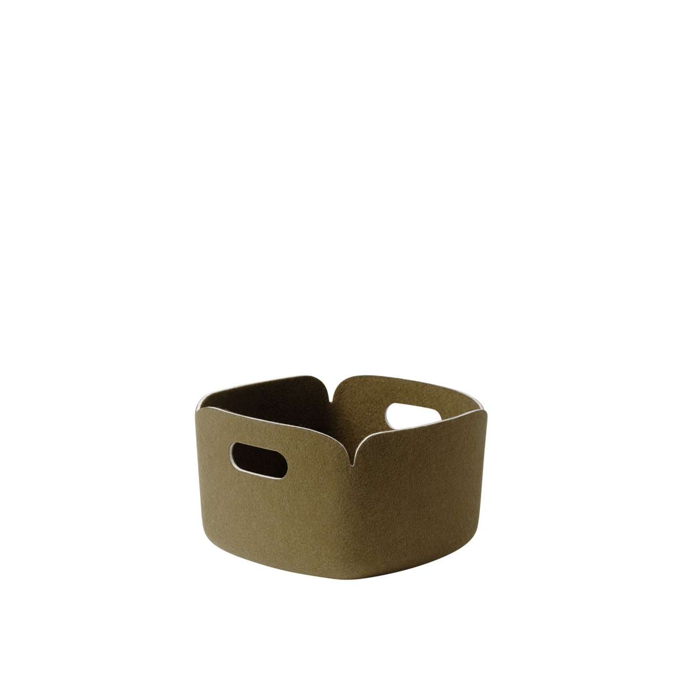 Panier de rangement Restore — carré — Vert brun