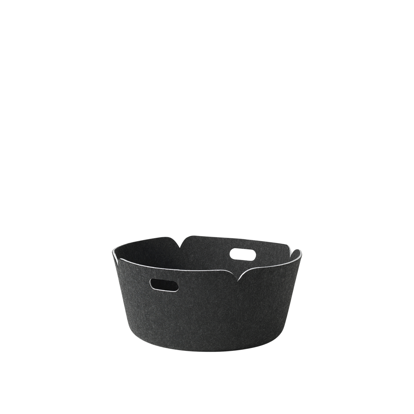 Panier de rangement Restore Rond — Noir chiné
