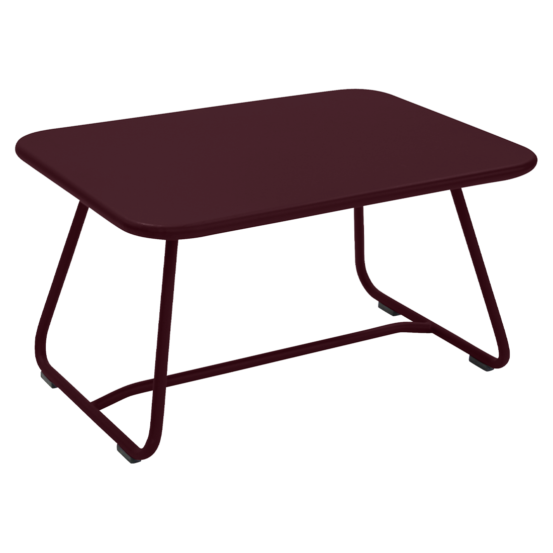 Table basse Sixties 76 x 55.5 cm — Cerise noire