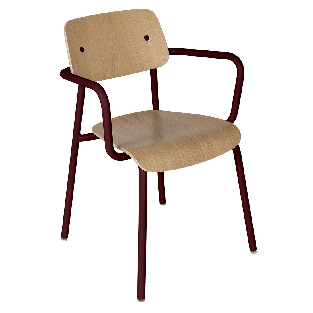Fauteuil Studie Chêne — Cerise noire
