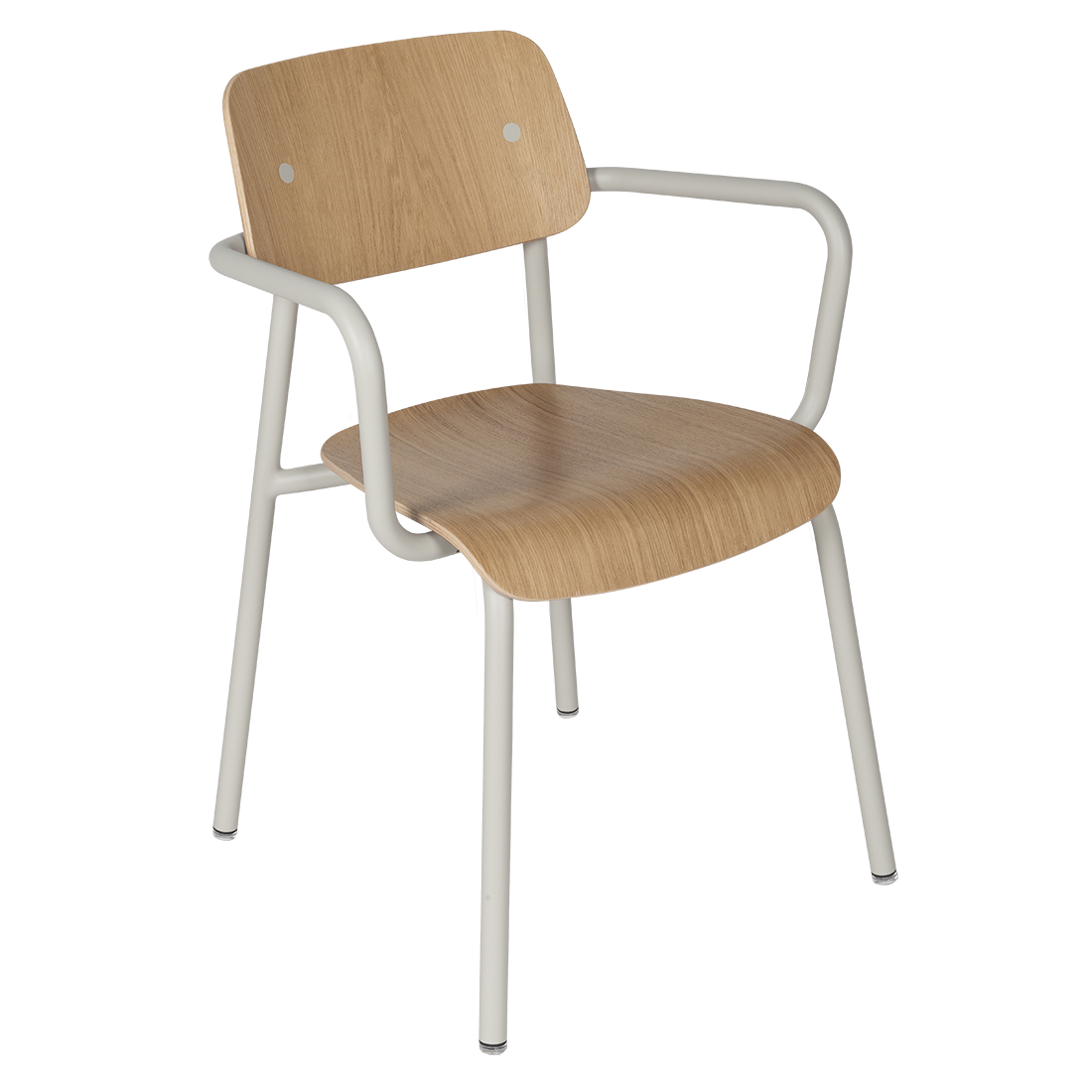 Fauteuil Studie Chêne — Gris argile