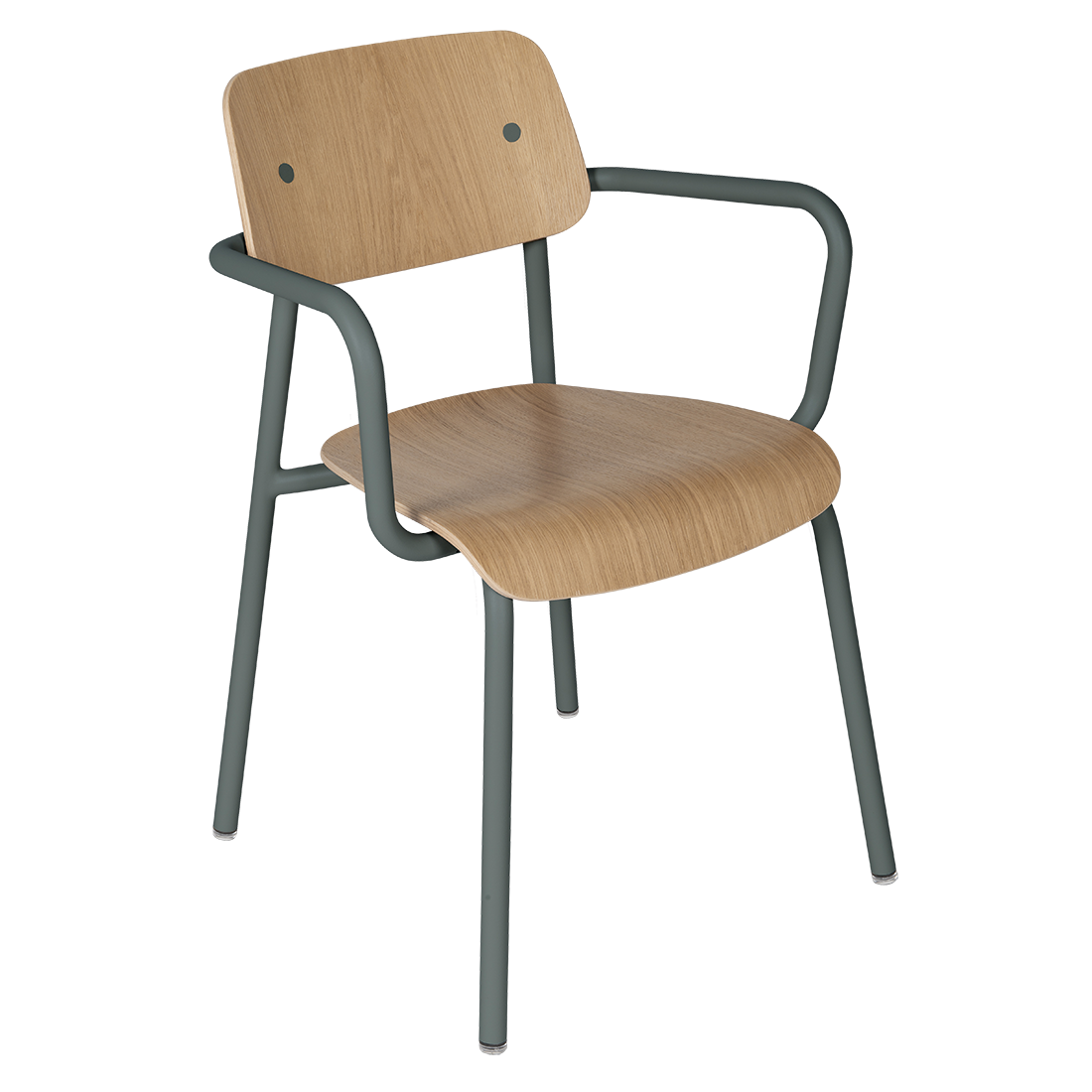 Fauteuil Studie Chêne — Gris orage