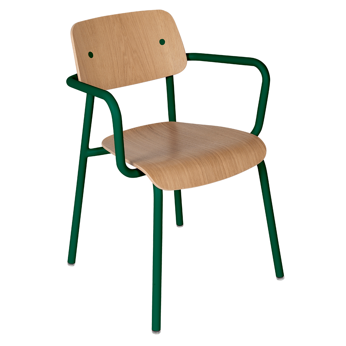 Fauteuil Studie Chêne — Vert cèdre