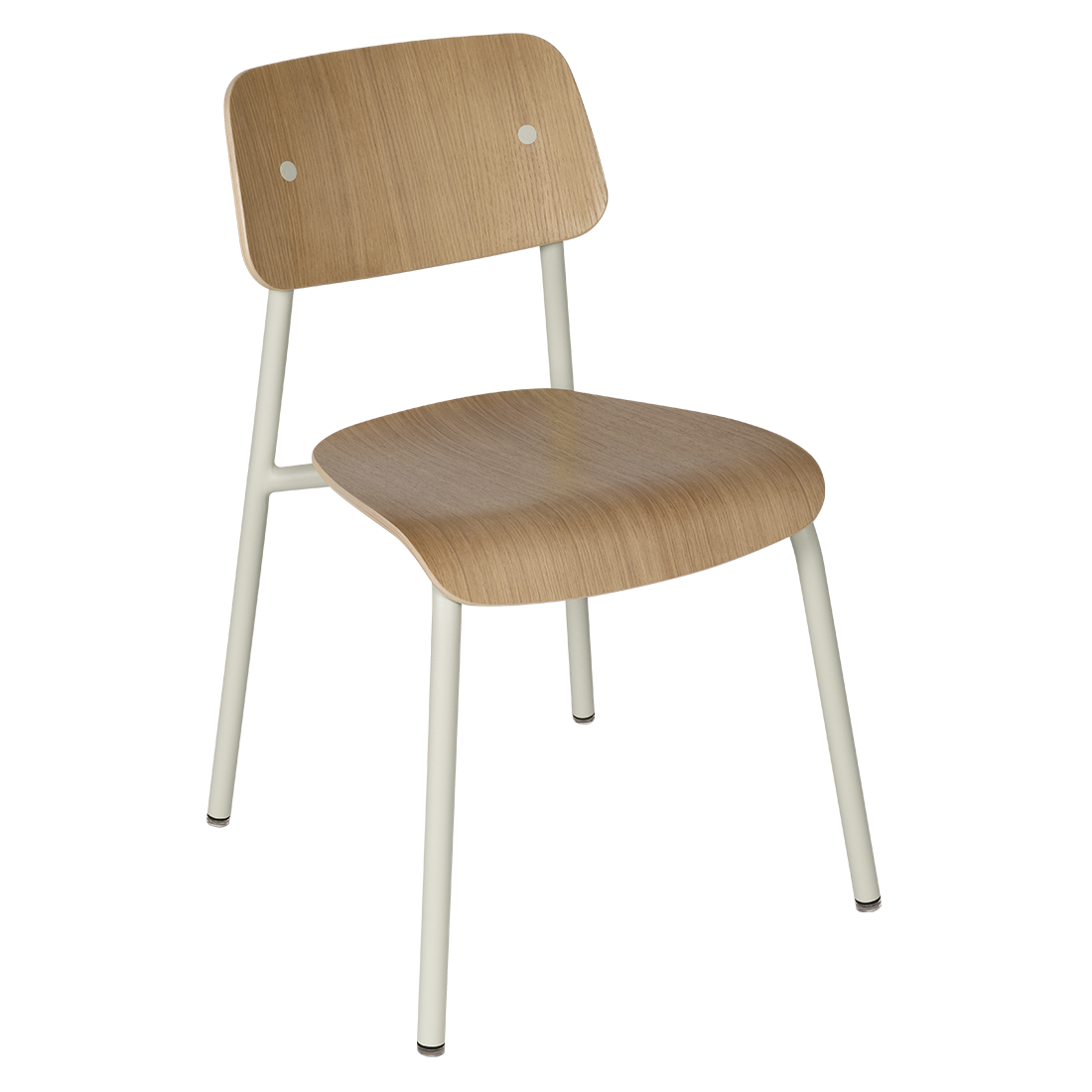 Chaise Studie Chêne — Gris argile