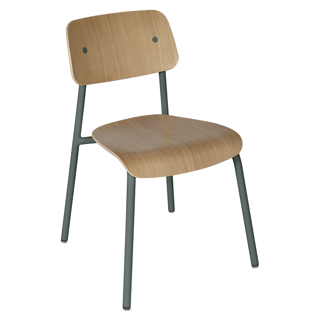 Chaise Studie Chêne — Gris orage