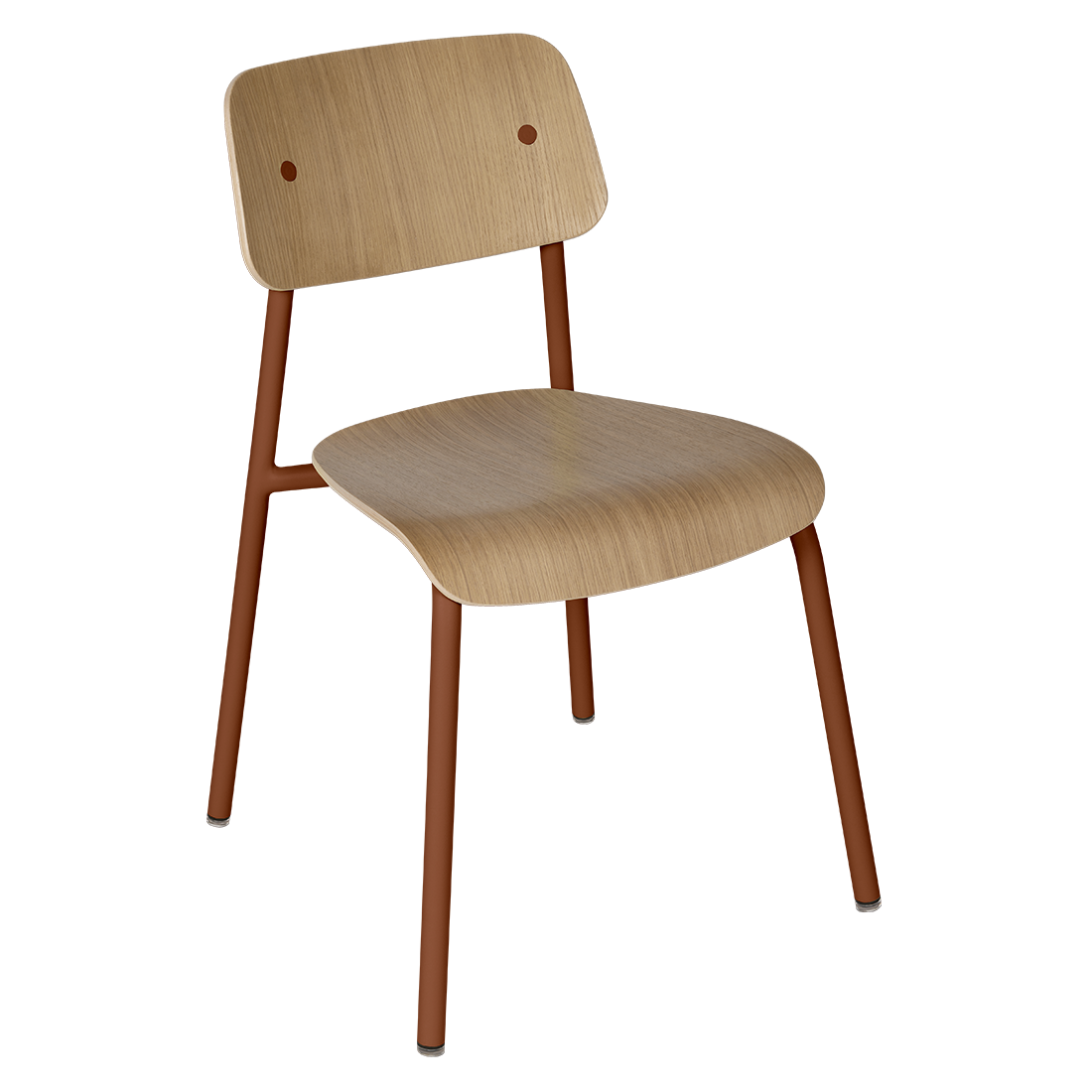 Chaise Studie Chêne — Ocre rouge