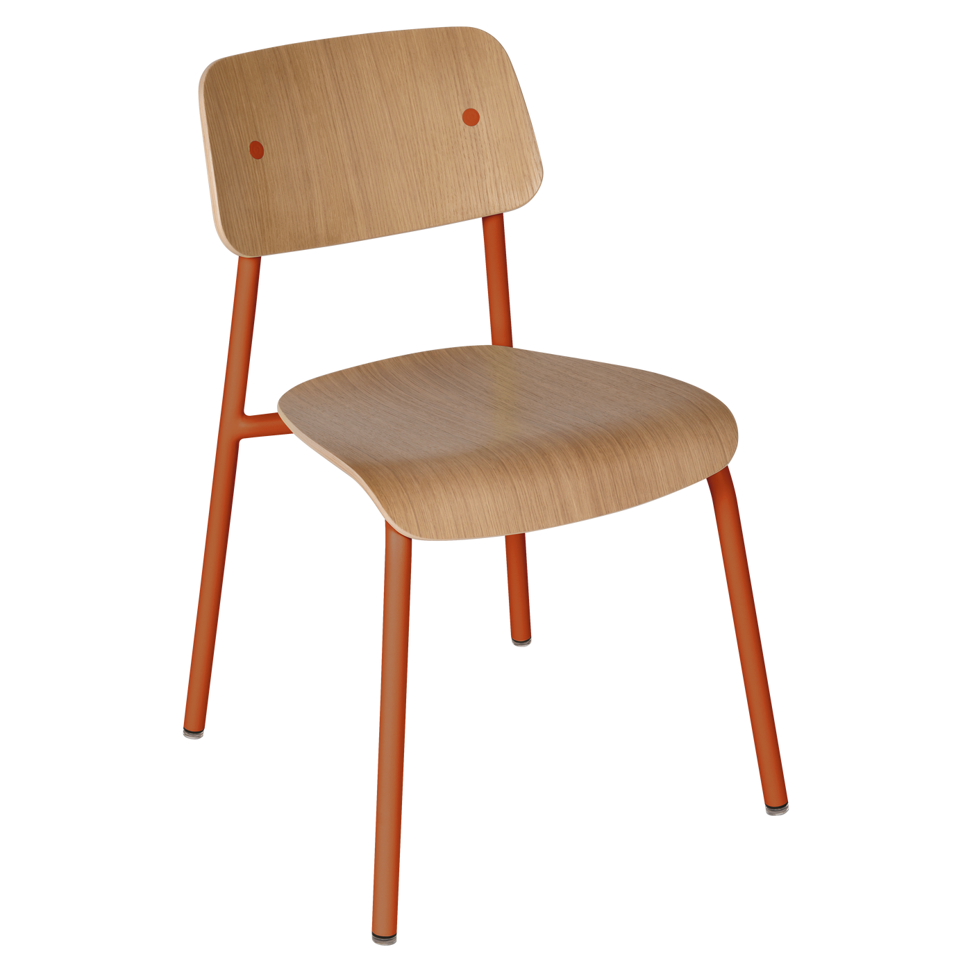 Chaise Studie Chêne — Orange confite