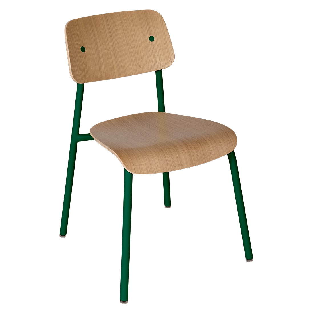 Chaise Studie Chêne — Vert cèdre