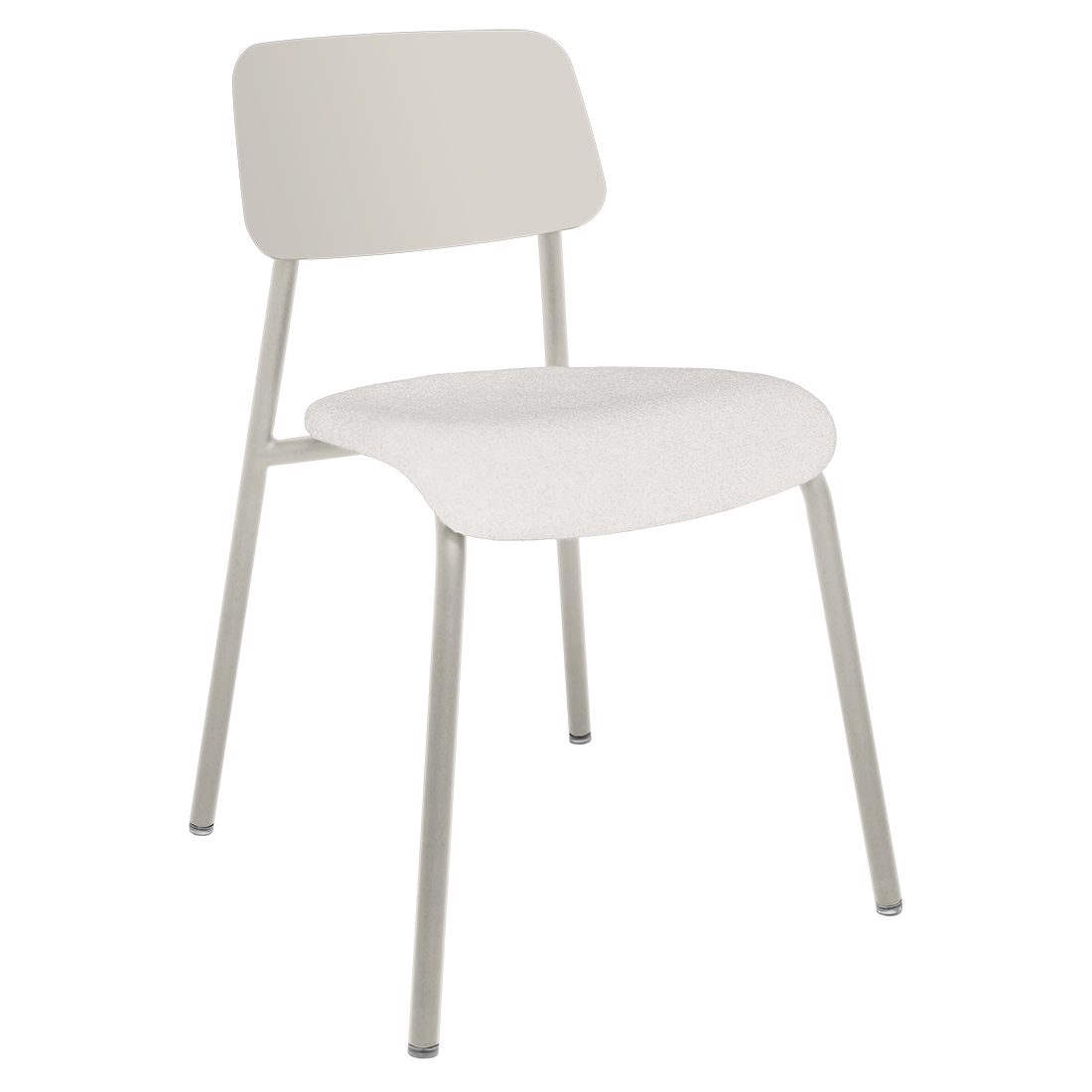 Chaise Studie Tissu — Gris argile · Blanc chiné