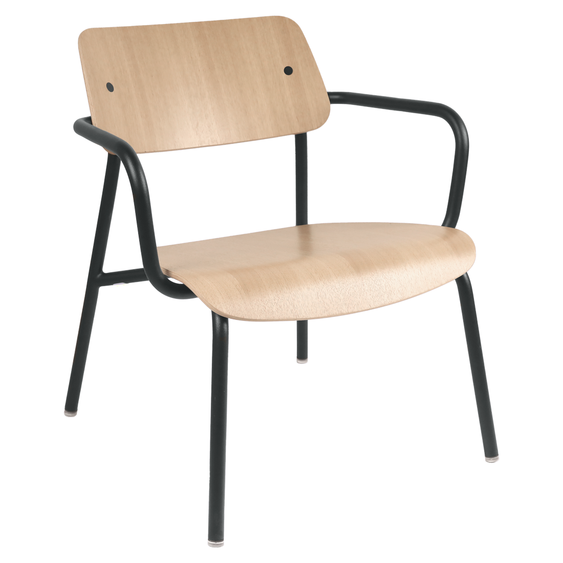 Fauteuil Studie Lounge Chêne — Carbone
