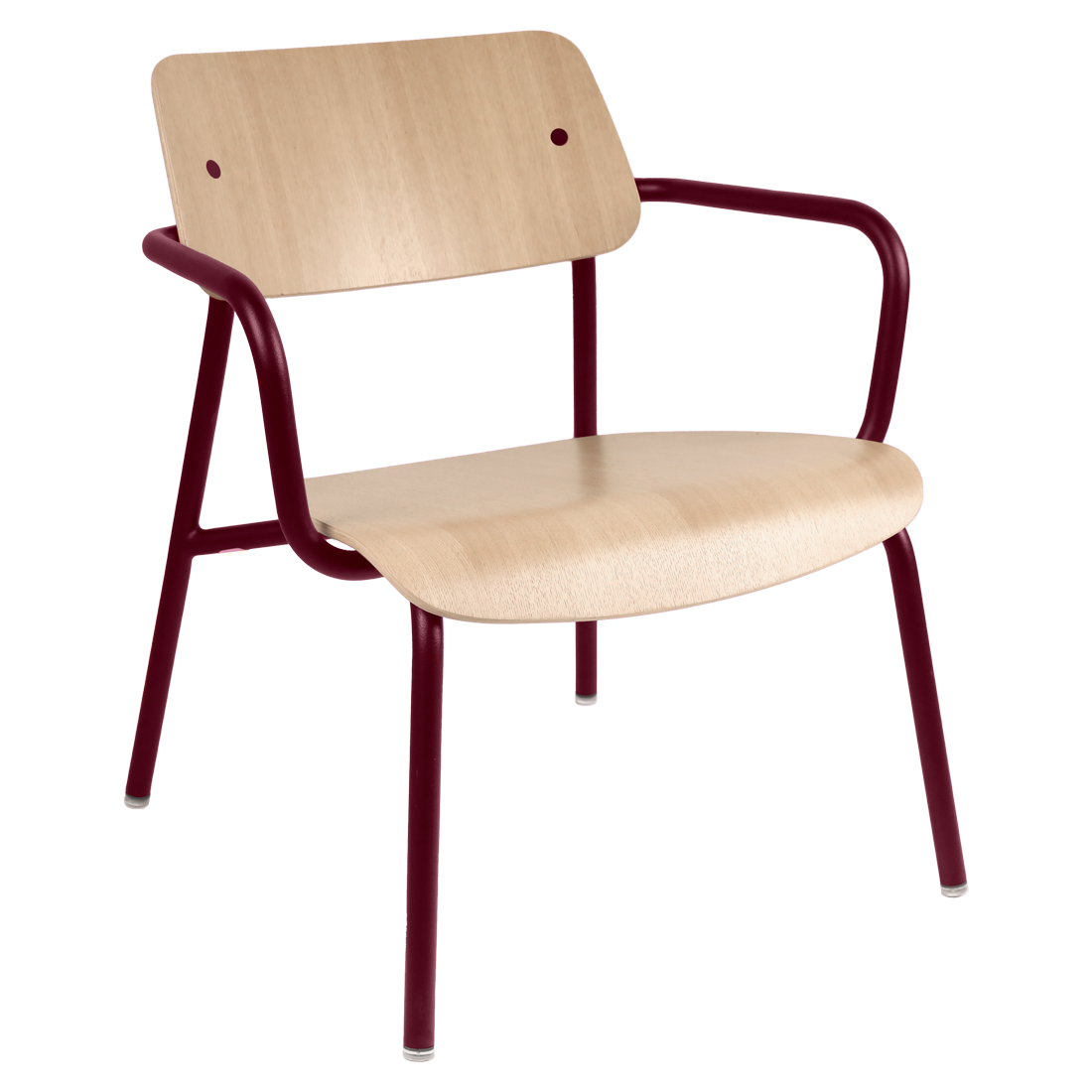 Fauteuil Studie Lounge Chêne — Cerise noire
