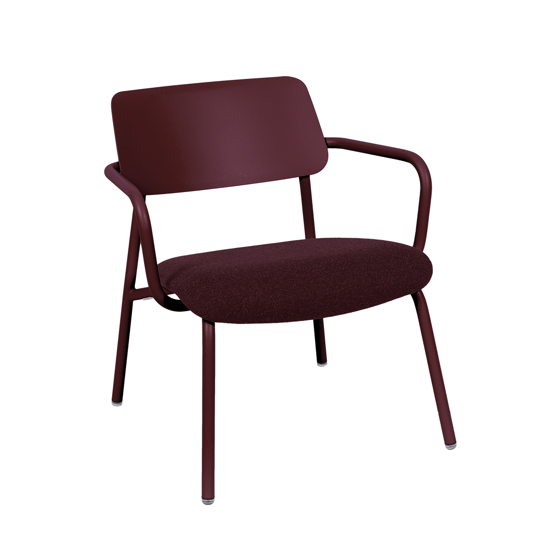 Fauteuil Studie Lounge Tissu — Cerise noire · Bordeaux chiné
