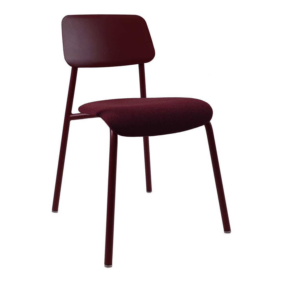 Chaise Studie Tissu — Cerise noire · Bordeaux chiné