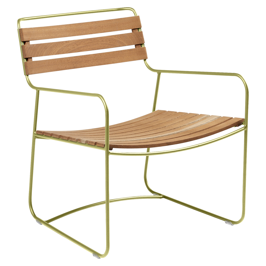 Fauteuil Surprising Bas Teck — Vert tilleul