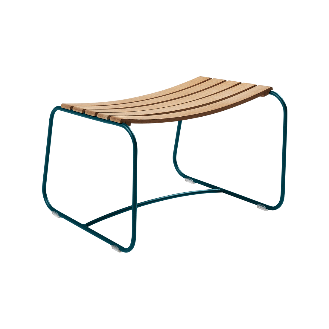 Tabouret Surprising Repose-pieds Teck — Bleu acapulco