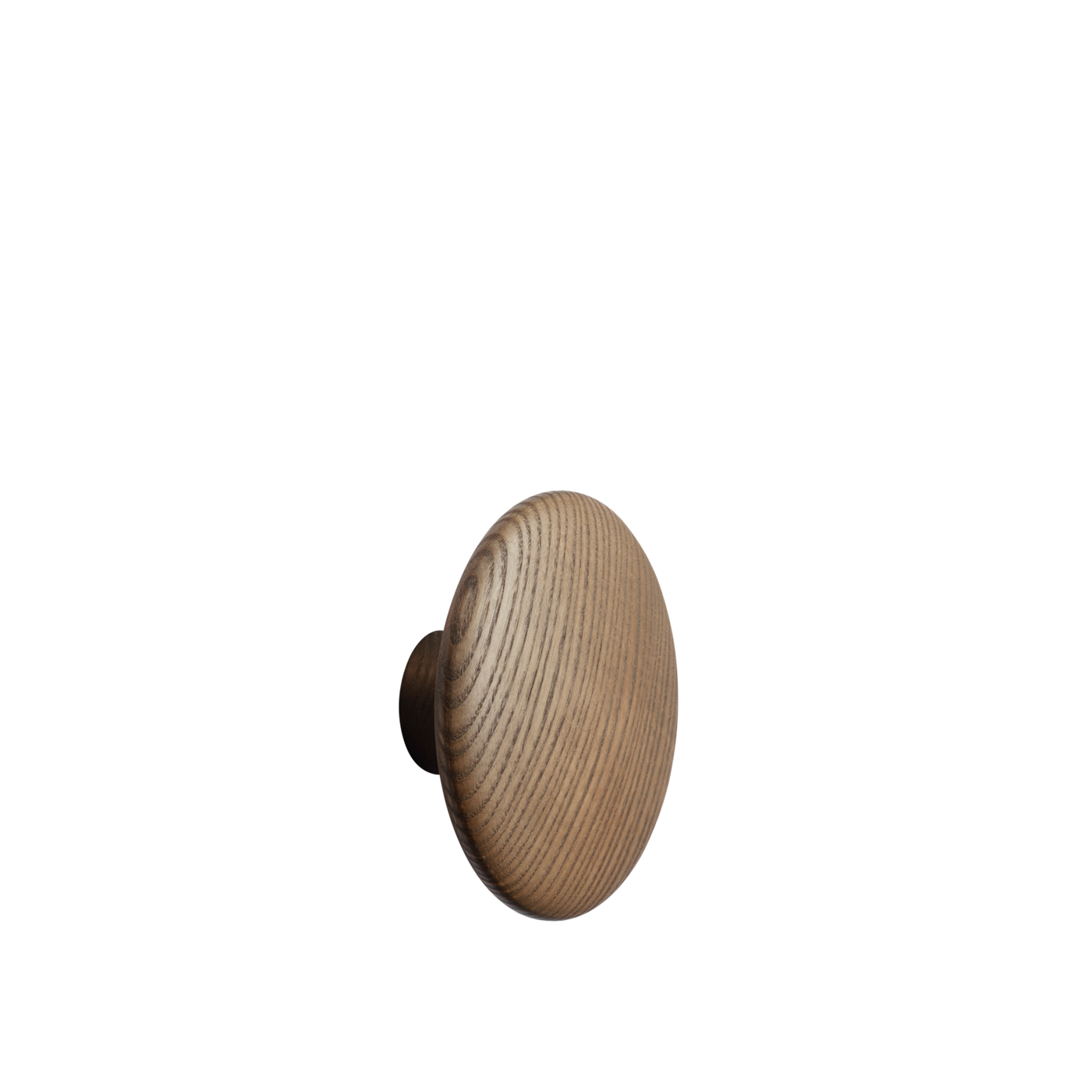 Patère The Dots Wood Ø 13 cm Brun foncé teinté