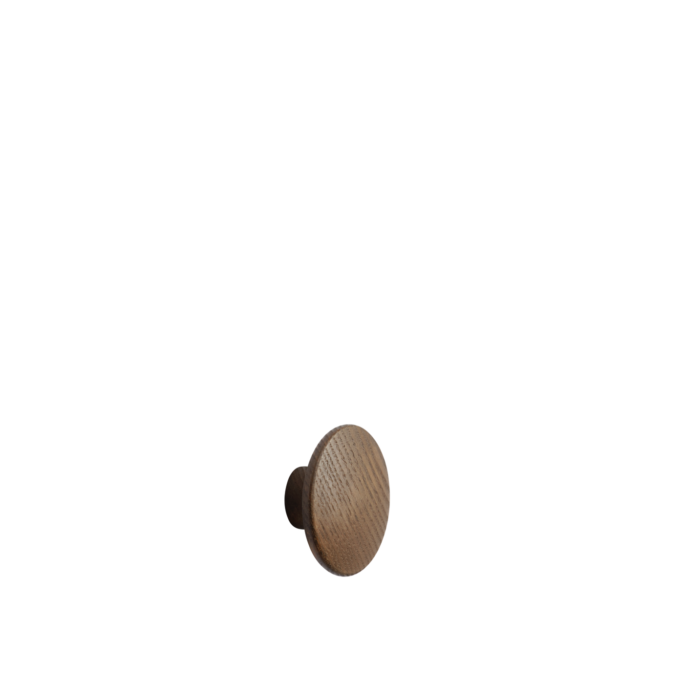 Patère The Dots Wood Ø 6,5 cm Brun foncé teinté