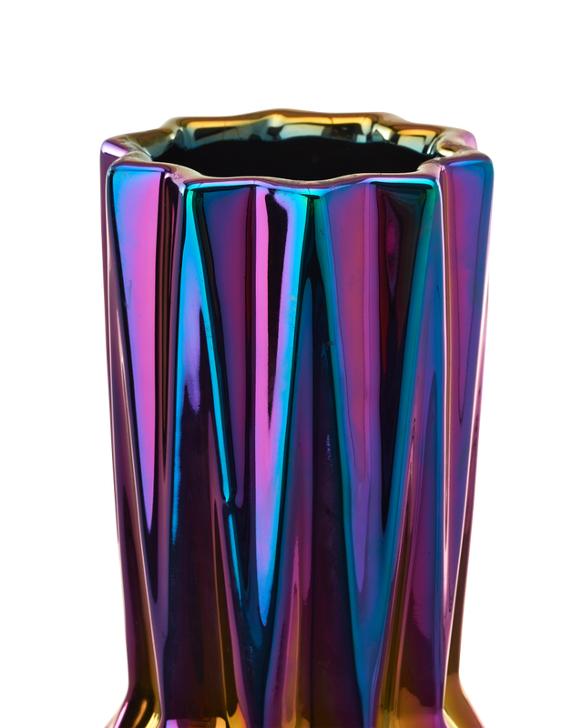 Vase Oily Folds - L, multi-colour