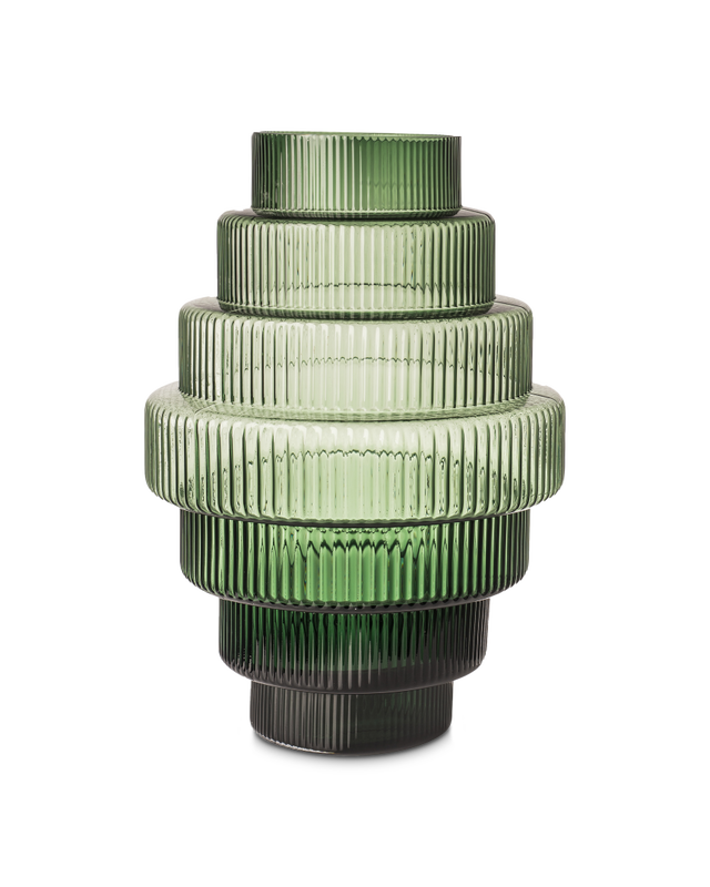 Vase Steps - L, dark green
