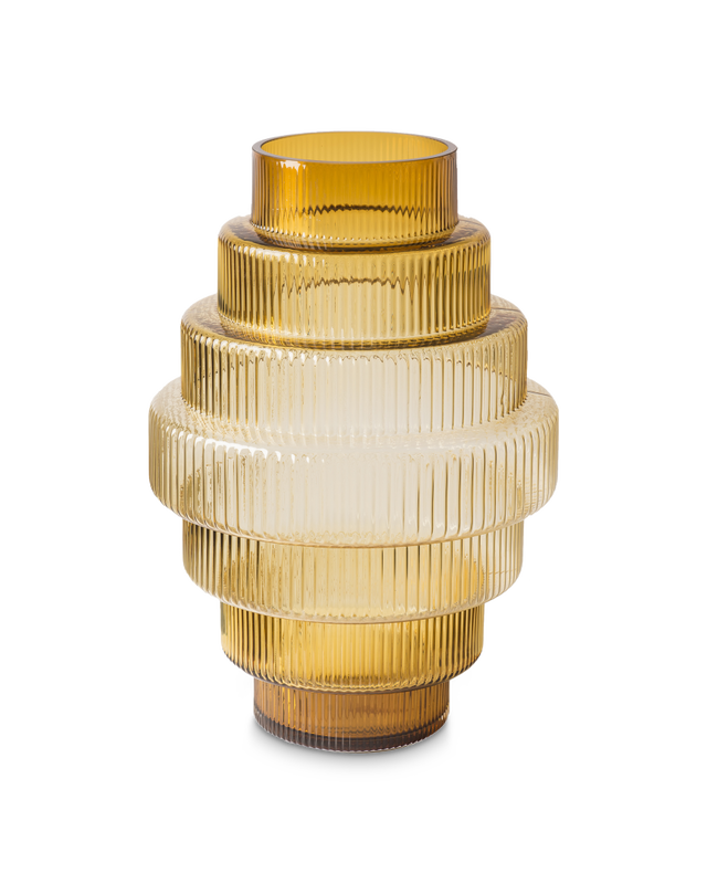 Vase Steps - L, ochre