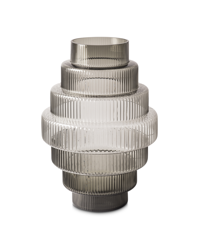 Vase Steps - S, dark grey