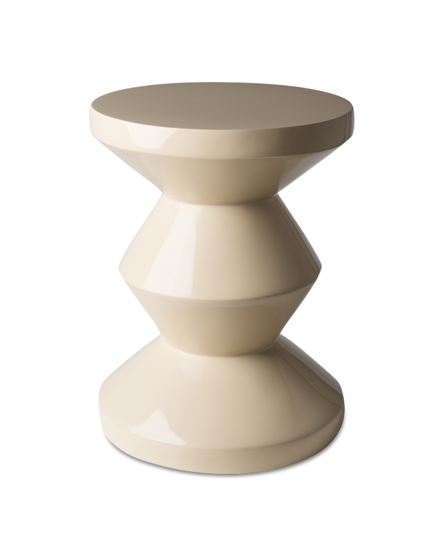 Tabouret Zig Zag, beige