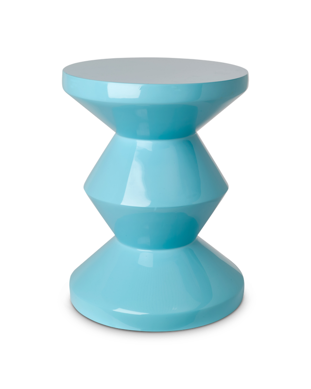 Tabouret Zig Zag, light blue