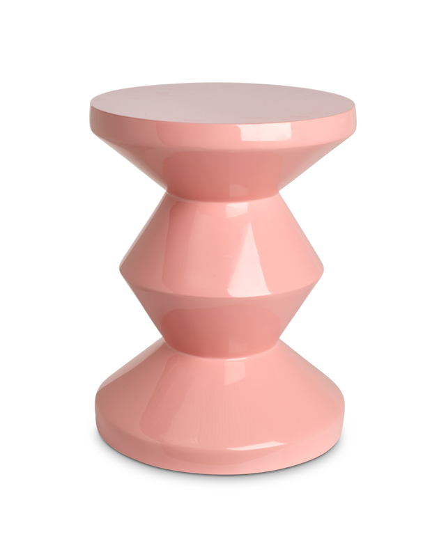 Tabouret Zig Zag, light pink