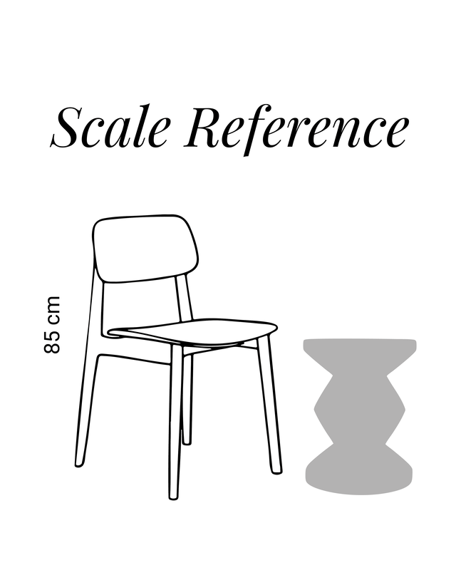 Tabouret Zig Zag, rust red