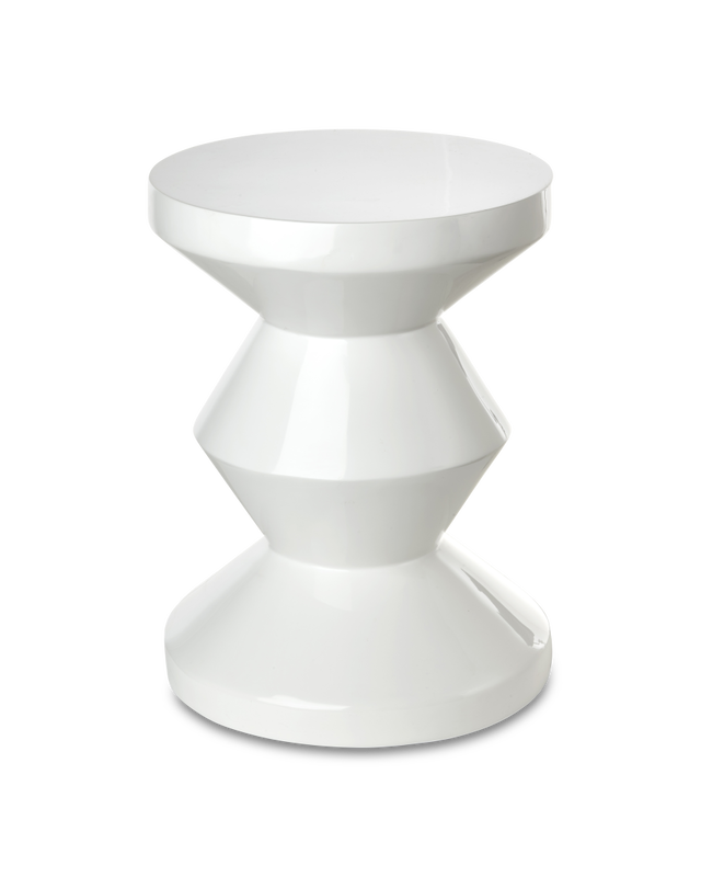 Tabouret Zig Zag, white